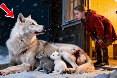 Weary Wolf Brought Her Cubs to the Girl, Kind Girl Opened It, “I’ll Take You All In”