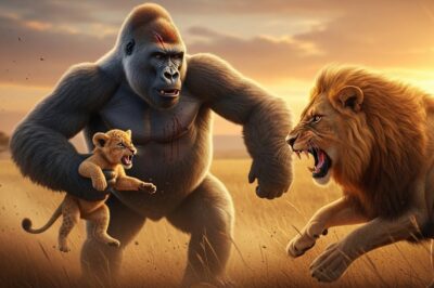 A Gorilla Rushed to Stop a Lion Attack, What Happened Next Will Leave You in Tears