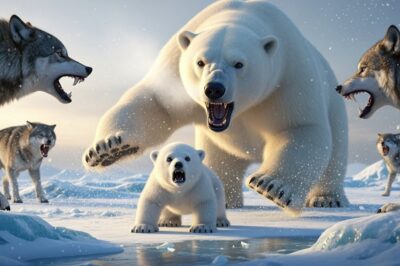 A Baby Polar Bear Was Attacked by Wolves — Then the Mother Stepped In Heroically