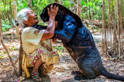 Elderly woman ignores the danger and enters the jaguar cage she saved seven years ago; the outcome is impossible!
