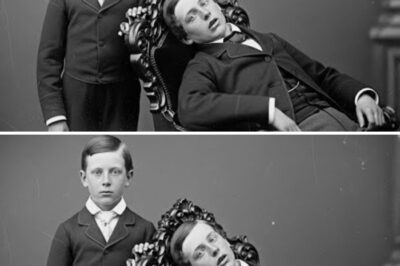 The Prescott brothers – posthumous photograph of them buried alive (1858)